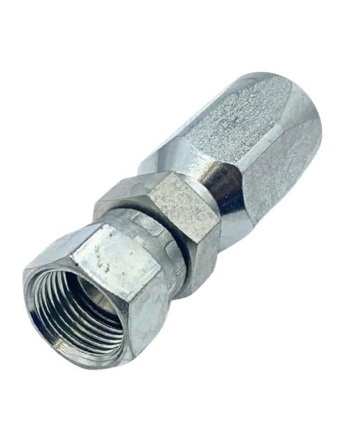 CONECTOR RECTO REUSABLE JIC 37° HEMBRA GIRATORIO - P26718D