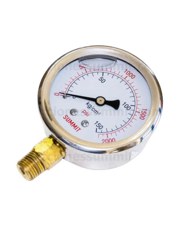 Manómetro de Presión 2 1/2” Rosca NPT 1/4” con Glicerina