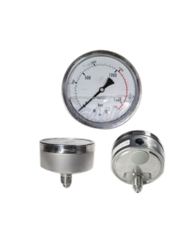 Manómetro de Presión Axial 2 1/2” Rosca NPT 1/4” Con Glicerina